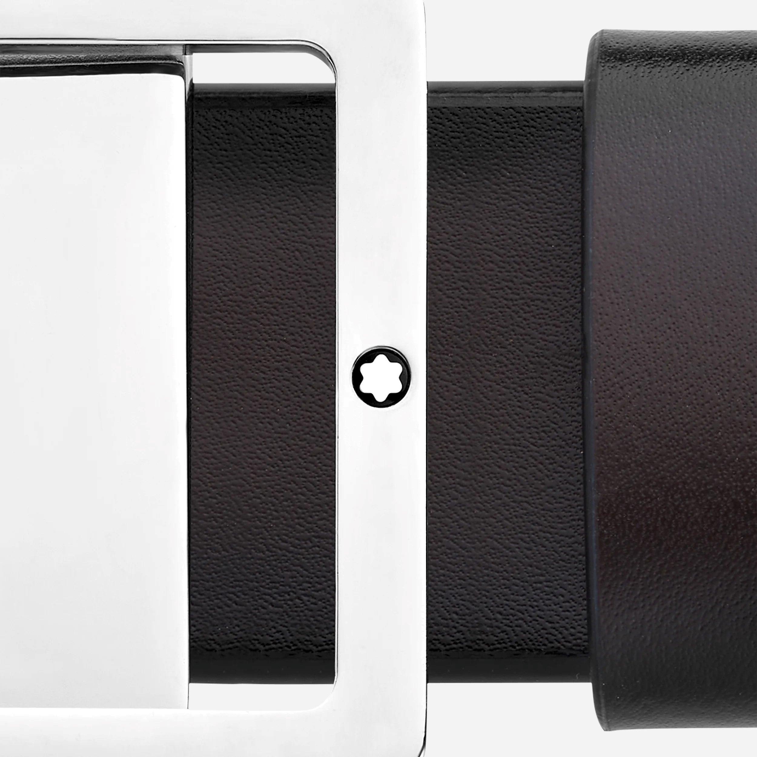 Montblanc cintura reversibile in pelle marrone/grigia 35 mm 131163