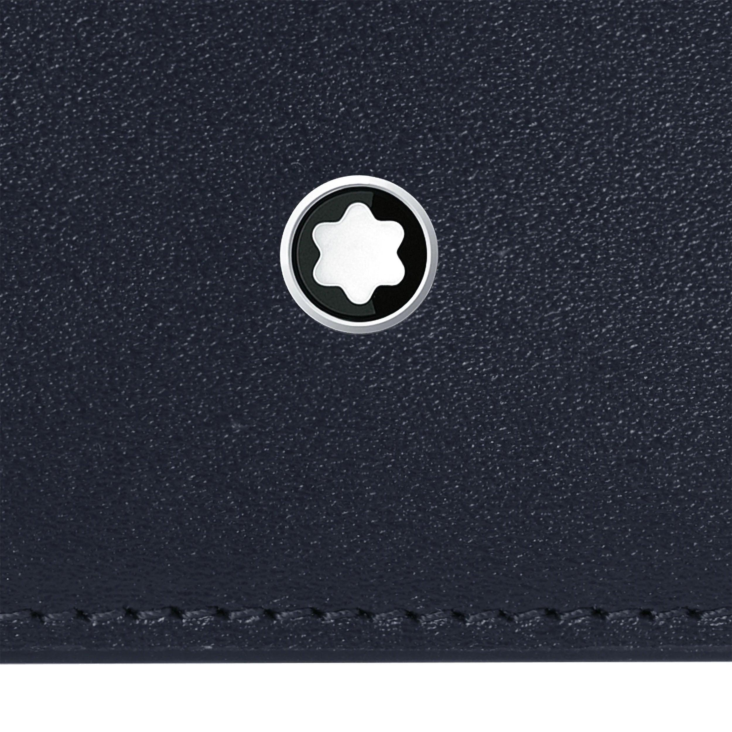 Montblanc custodia tascabile Meisterstück 5 scomparti con cerniera blu navy a gradazione 126217