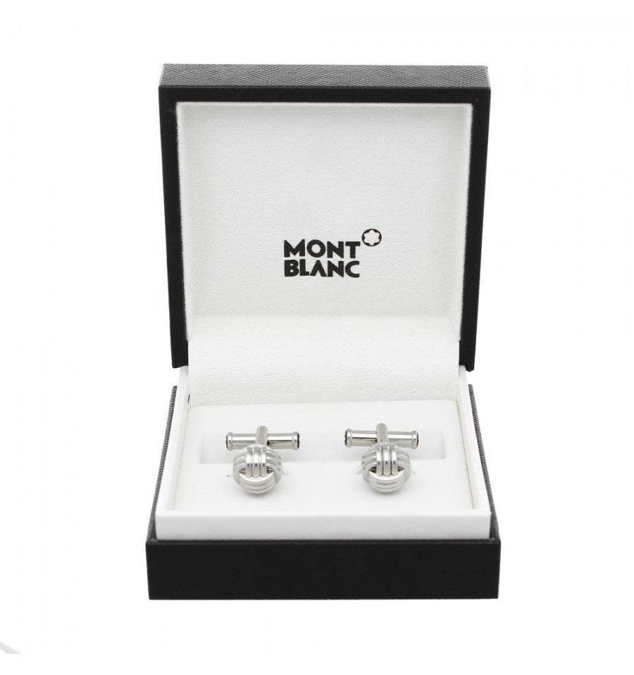 Montblanc gemelli a nodo Sartorial in acciaio 118611