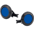 Montblanc gemelli Meisterstück Great Masters Pirelli in acciaio e lacca blu 128396