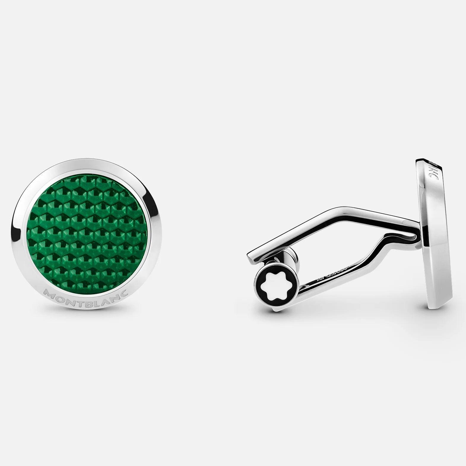 Montblanc gemelli Meisterstück verdi acciaio 129831