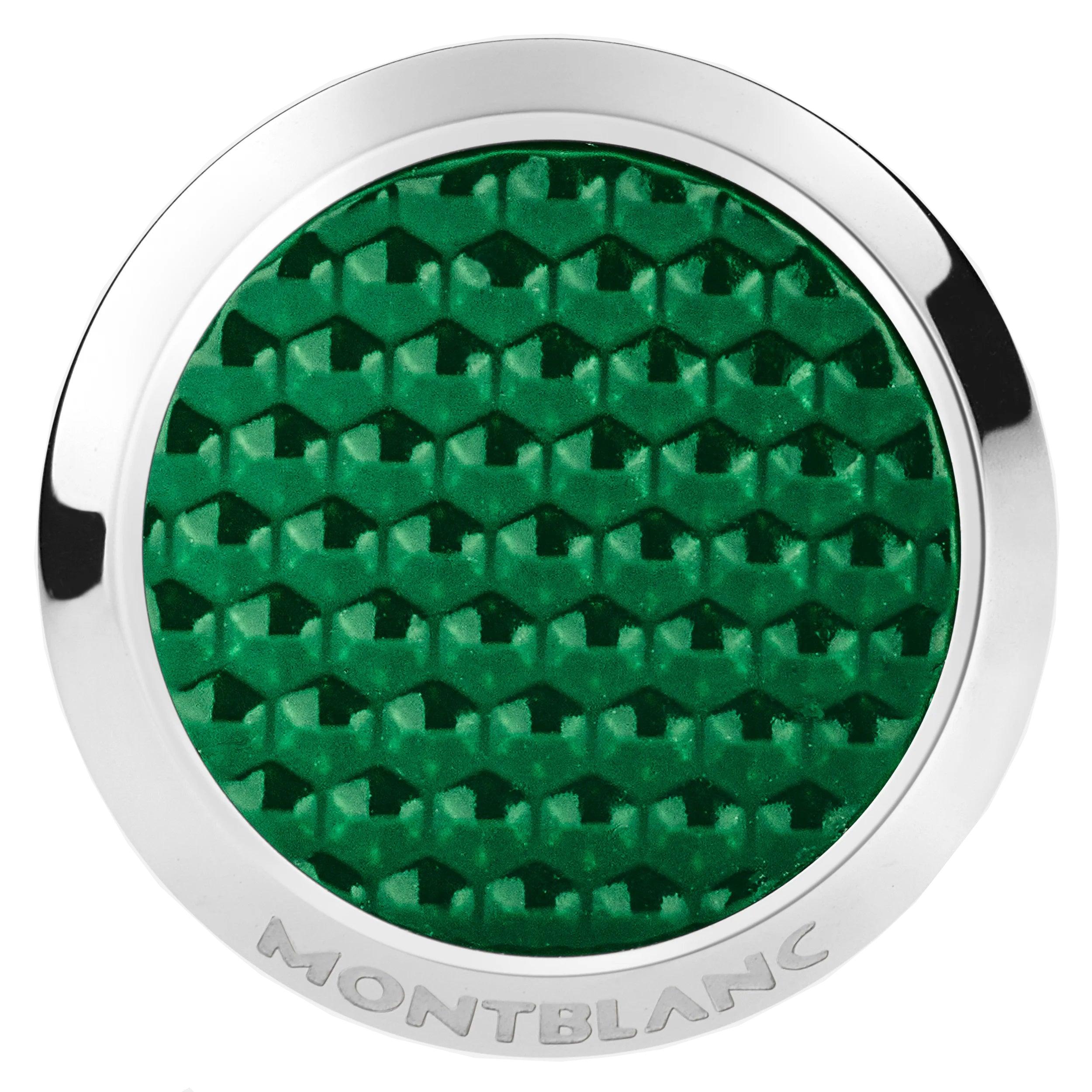 Montblanc gemelli Meisterstück verdi acciaio 129831