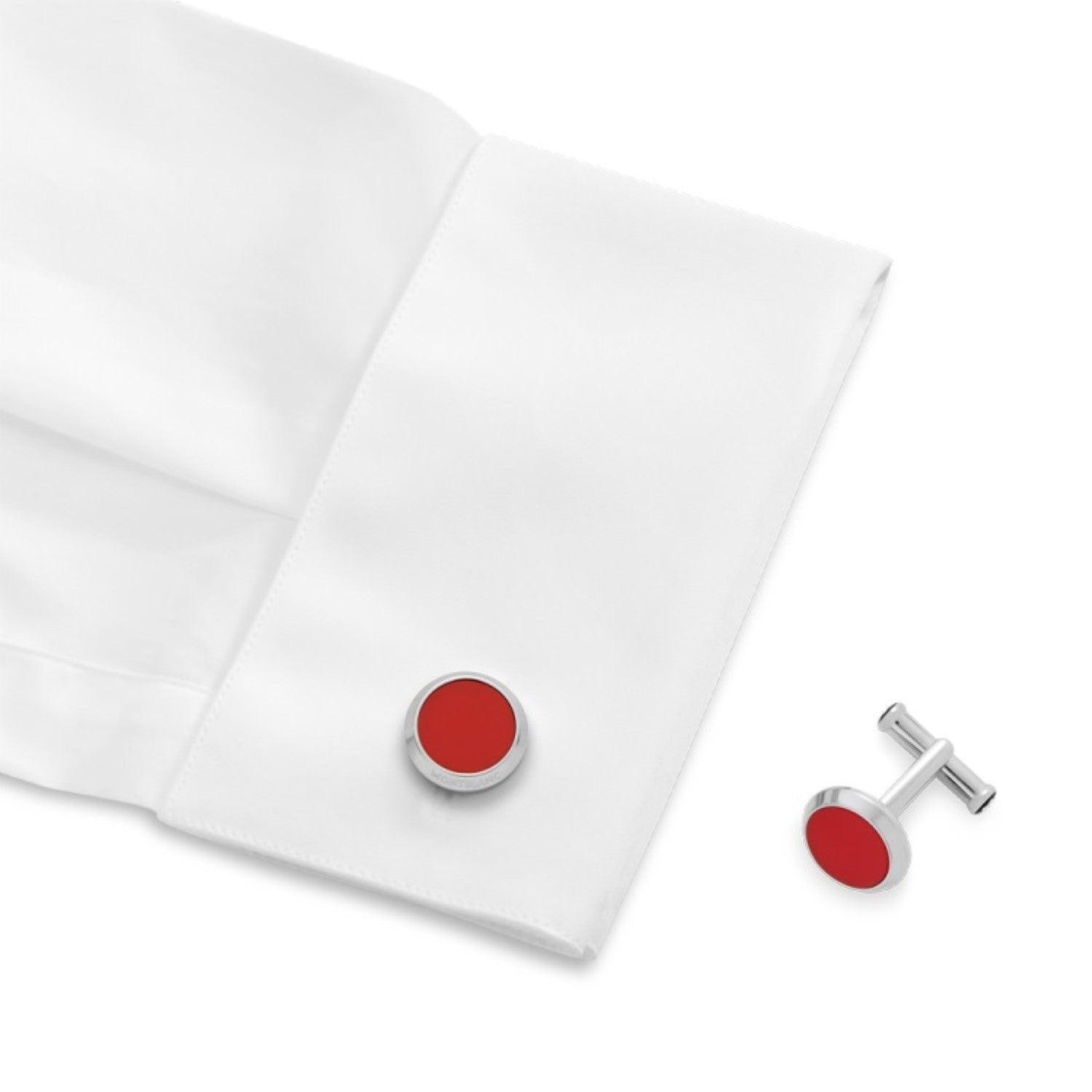 Montblanc gemelli rossi acciaio (PRODUCT) RED 118880