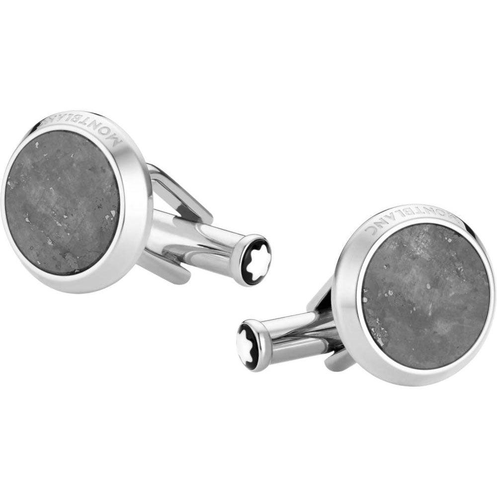 Montblanc gemelli Sartorial in acciaio e granito 118609
