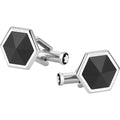 Montblanc gemelli Sartorial onice acciaio 118599
