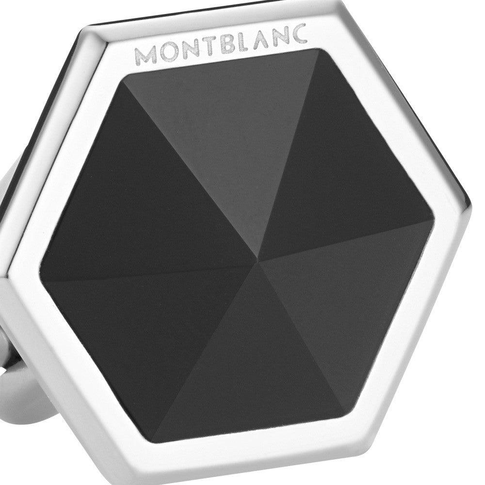 Montblanc gemelli Sartorial onice acciaio 118599