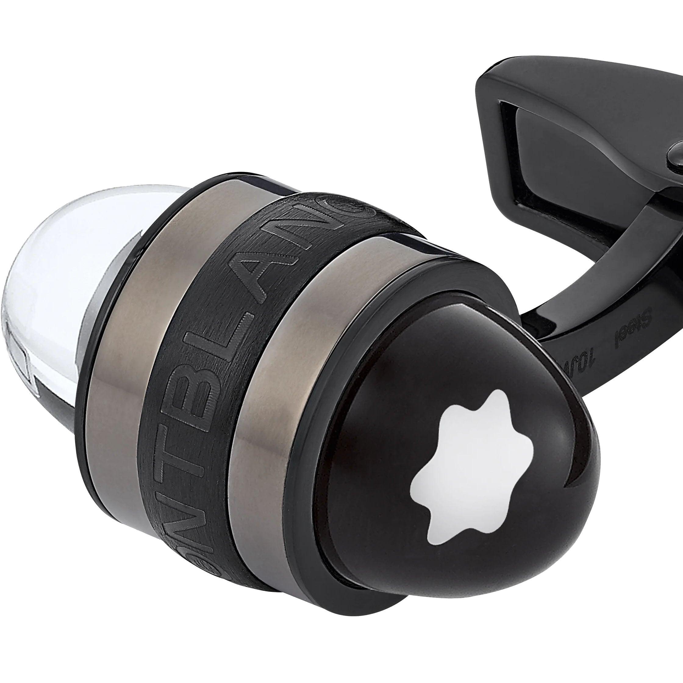 Montblanc gemelli StarWalker in acciaio nero e lacca 128394