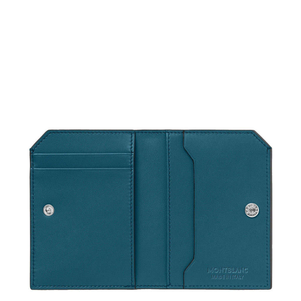 Montblanc mini portafoglio 4 scomparti Meisterstück Selection Soft ottanio 131246