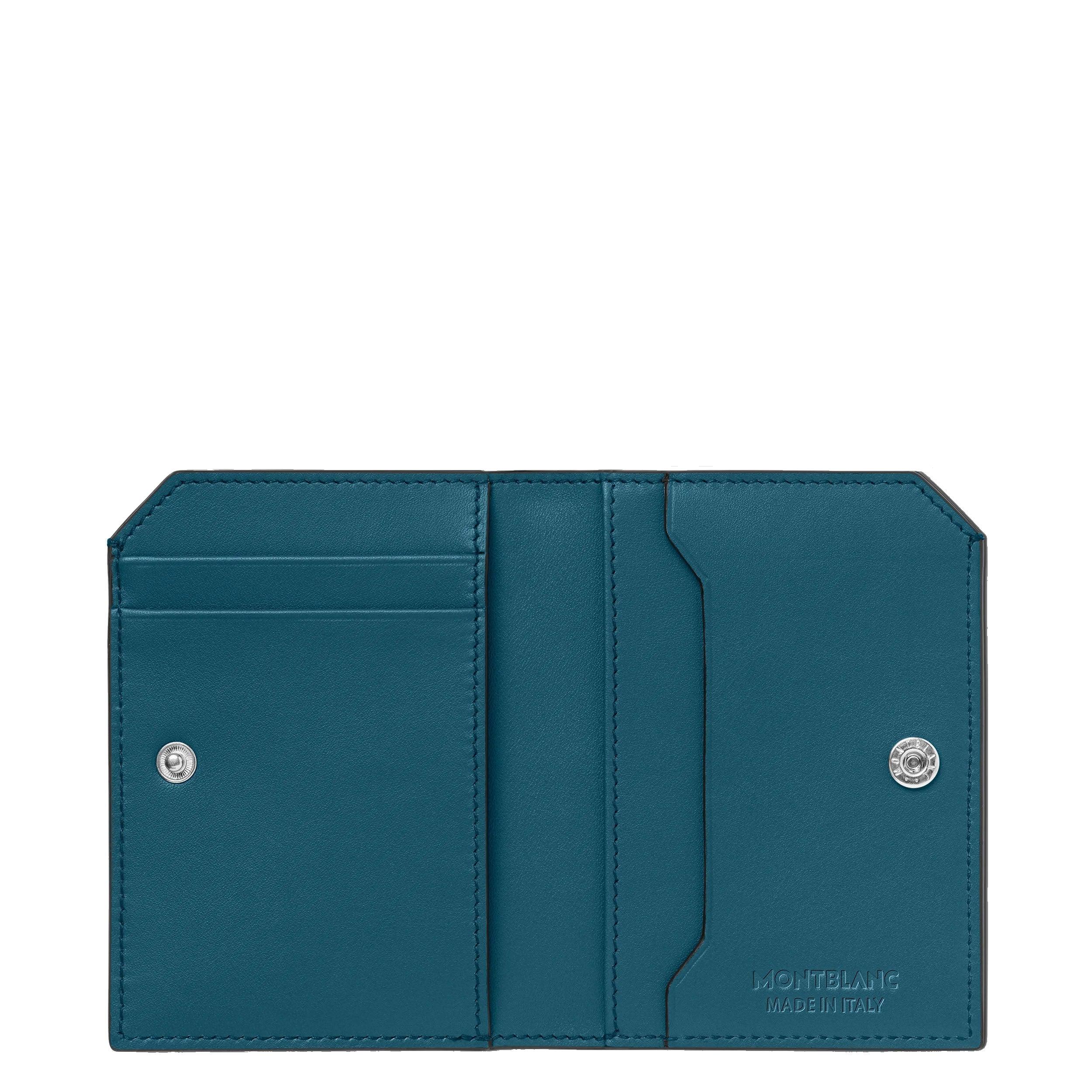 Montblanc mini portafoglio 4 scomparti Meisterstück Selection Soft ottanio 131246