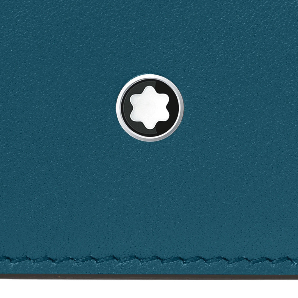 Montblanc mini portafoglio 4 scomparti Meisterstück Selection Soft ottanio 131246