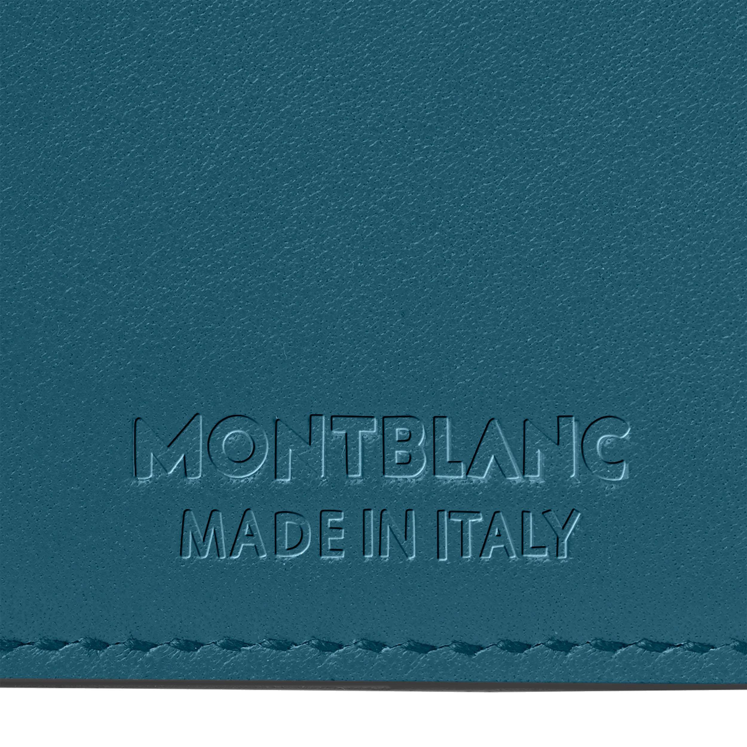 Montblanc mini portafoglio 4 scomparti Meisterstück Selection Soft ottanio 131246