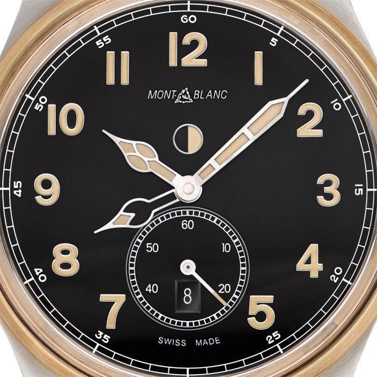 Montblanc orologio 1858 Automatic Dual Time 44mm nero automatico acciaio e bronzo 116479