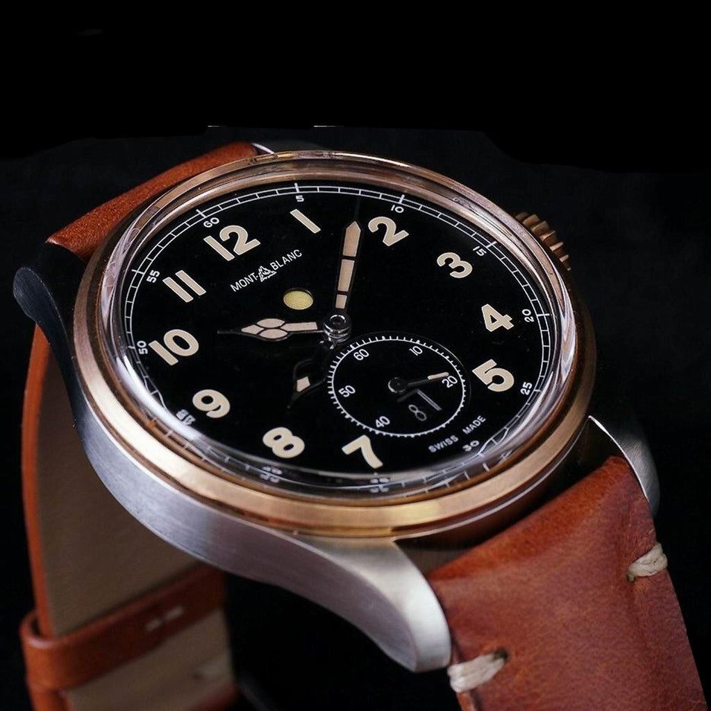 Montblanc orologio 1858 Automatic Dual Time 44mm nero automatico acciaio e bronzo 116479