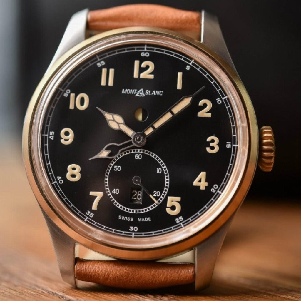 Montblanc orologio 1858 Automatic Dual Time 44mm nero automatico acciaio e bronzo 116479