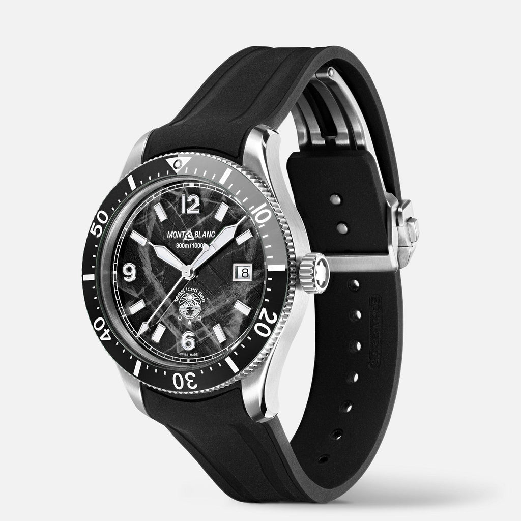 Montblanc orologio 1858 Ice Sea Automatic Date 41mm nero automatico acciaio 129372