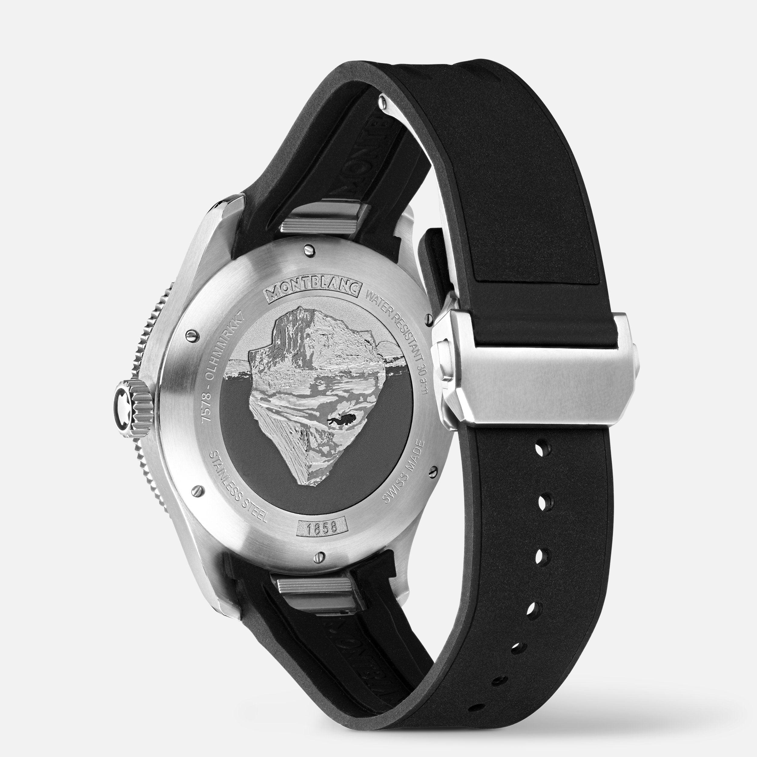 Montblanc orologio 1858 Ice Sea Automatic Date 41mm nero automatico acciaio 129372