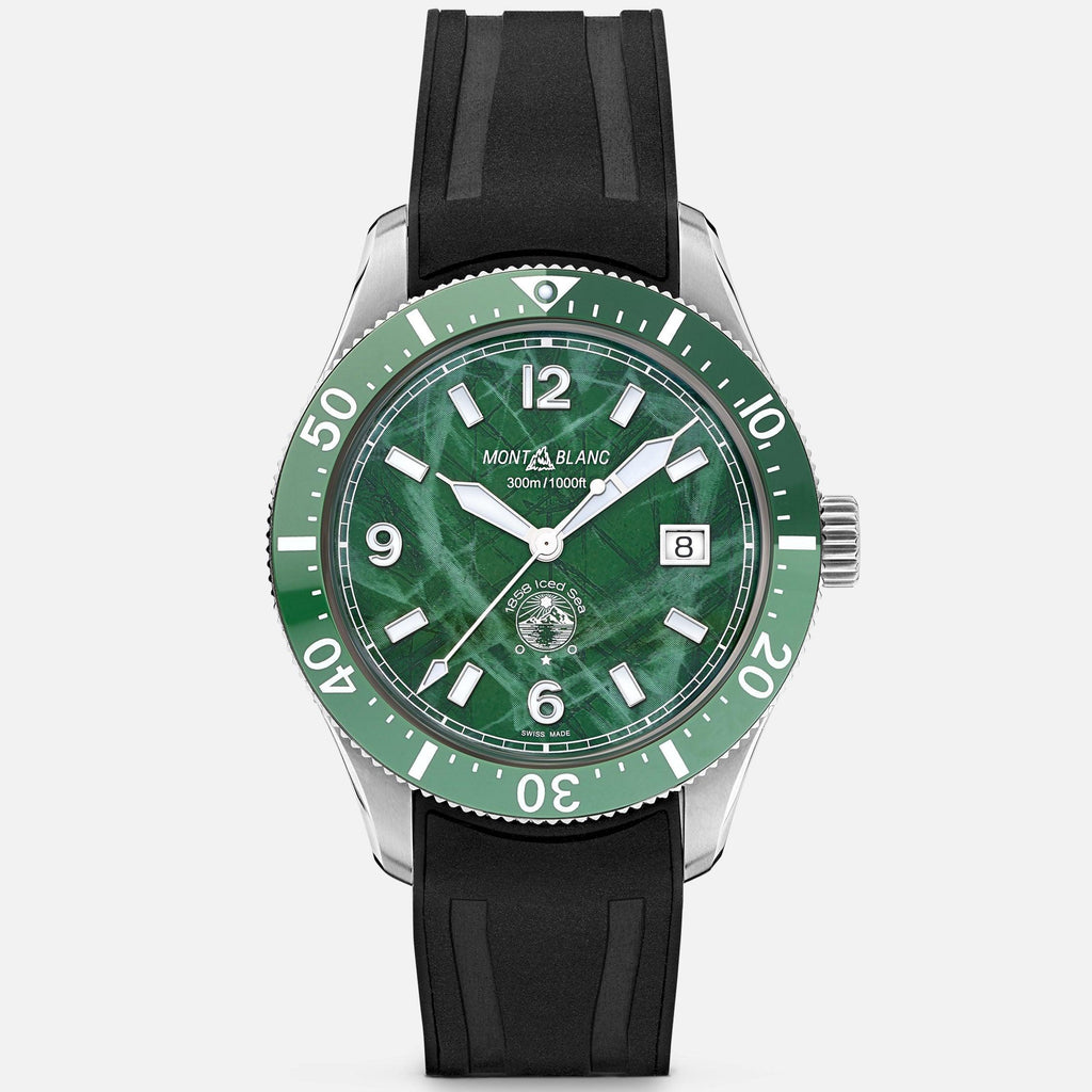 Montblanc orologio 1858 Ice Sea Automatic Date 41mm verde automatico acciaio 129765