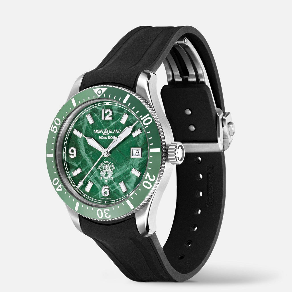 Montblanc orologio 1858 Ice Sea Automatic Date 41mm verde automatico acciaio 129765