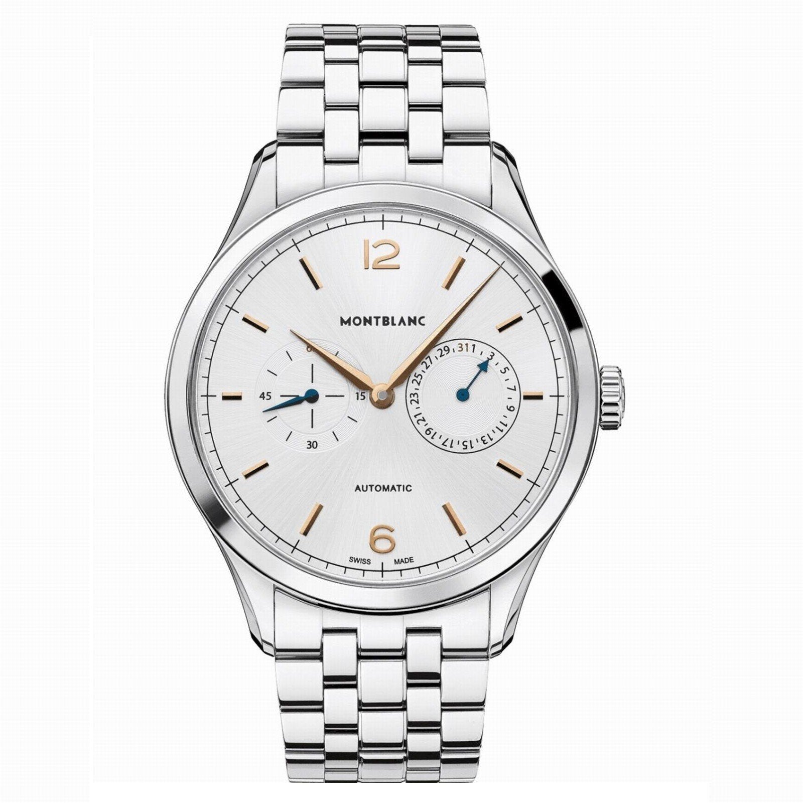Montblanc orologio Heritage Chronometrie 40mm argento automatico acciaio 114873