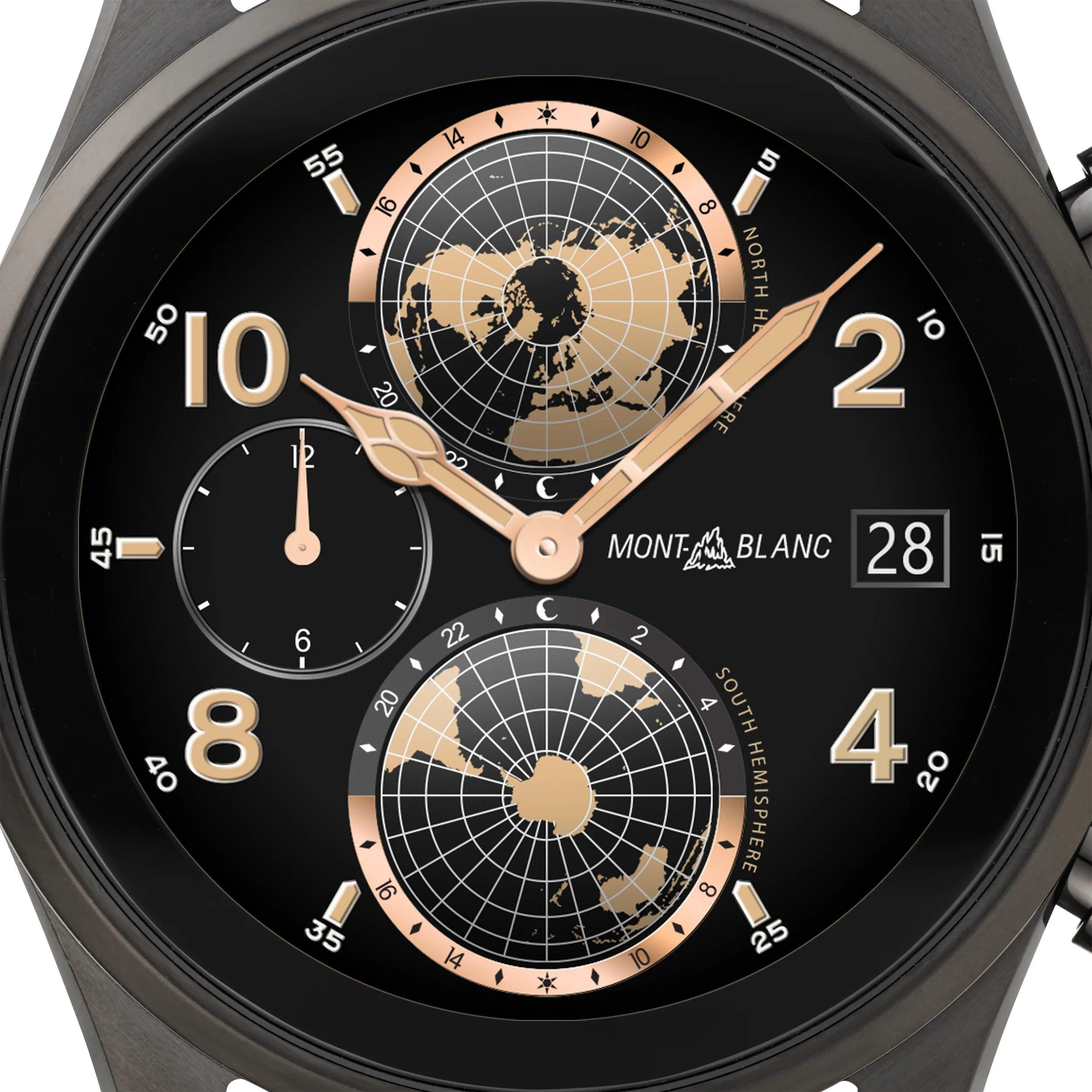 Montblanc orologio smartwatch Summit 3 42mm titanio e cinturino in caucciù 129267