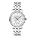 Montblanc orologio Star Legacy Small Second 36mm argento diamanti automatico acciaio 118507