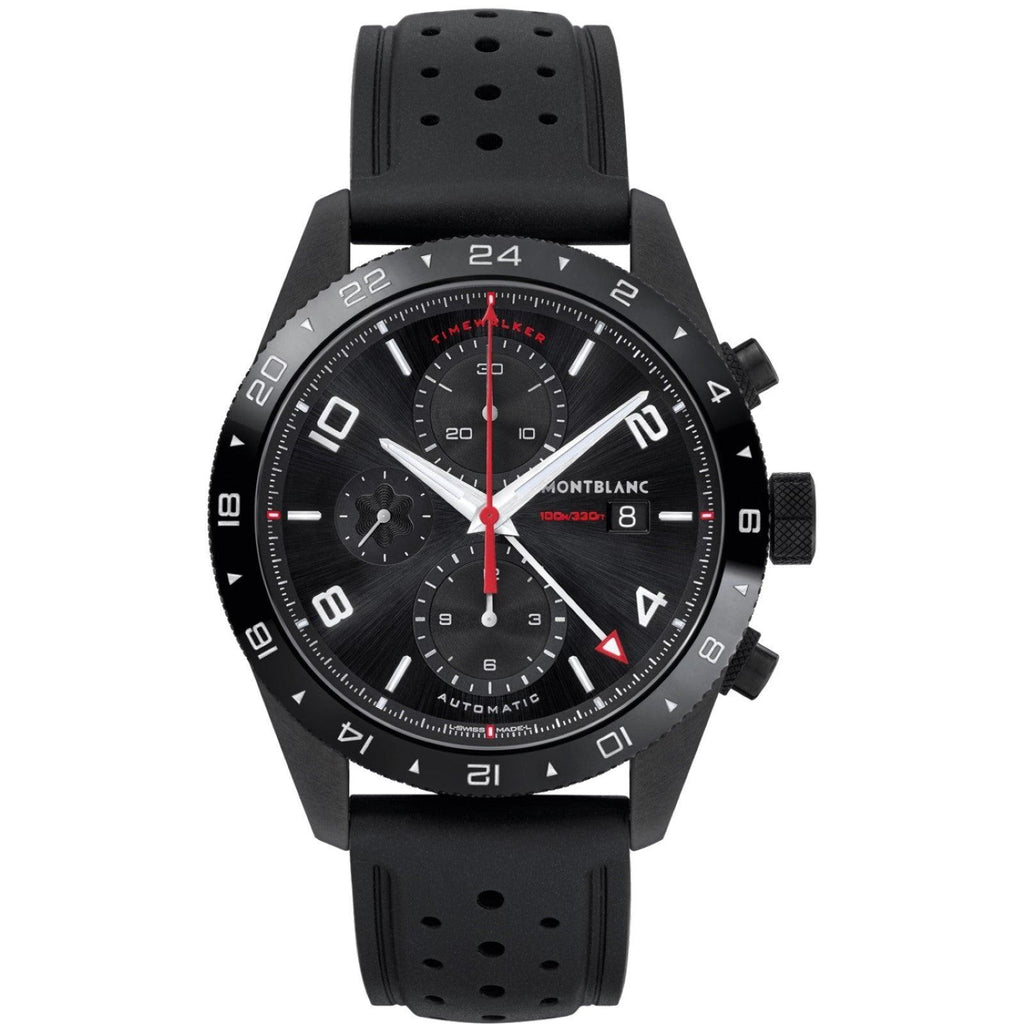 Montblanc orologio Timewalker Chronograph UTC automatico acciaio finitura PVD nero 116101