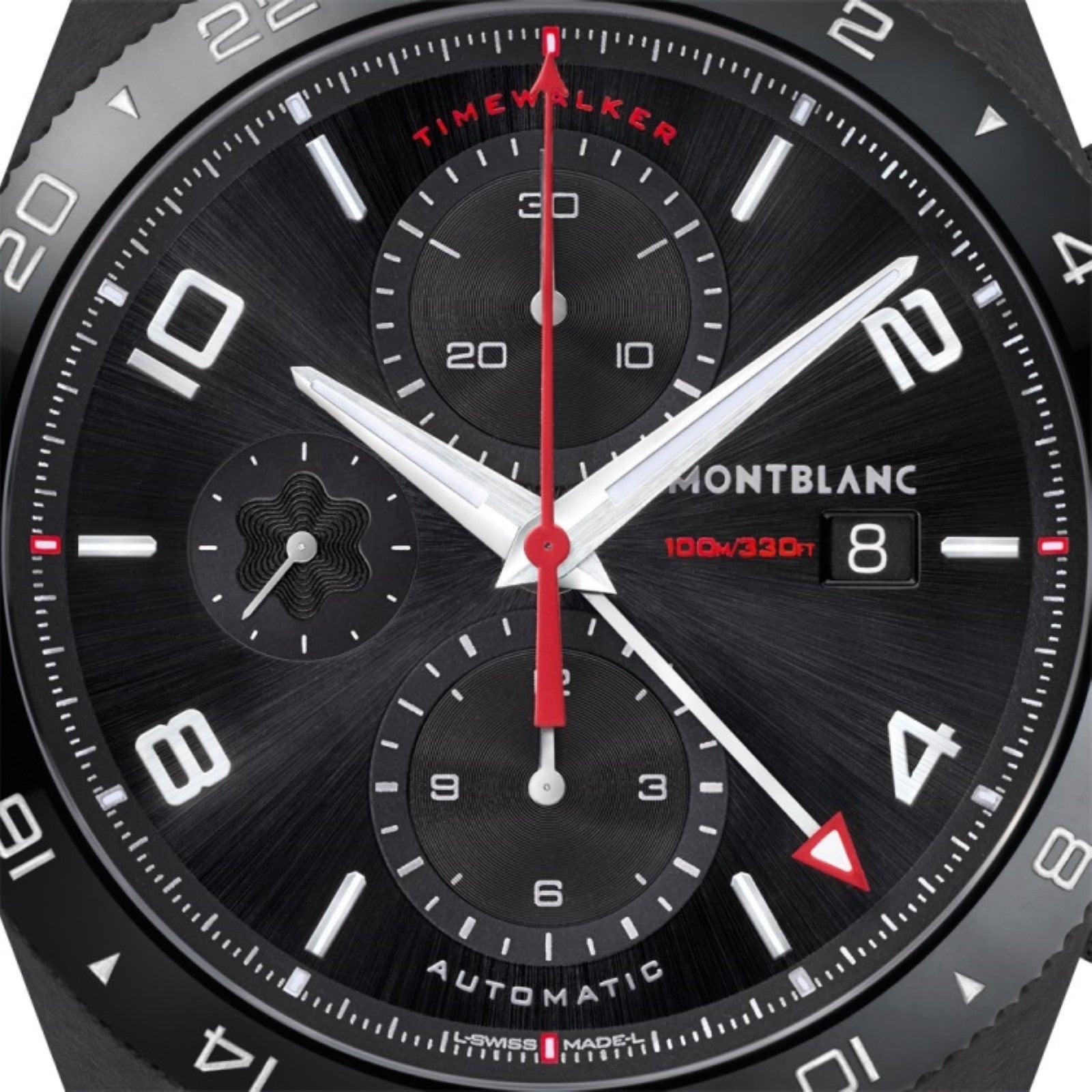 Montblanc orologio Timewalker Chronograph UTC automatico acciaio finitura PVD nero 116101