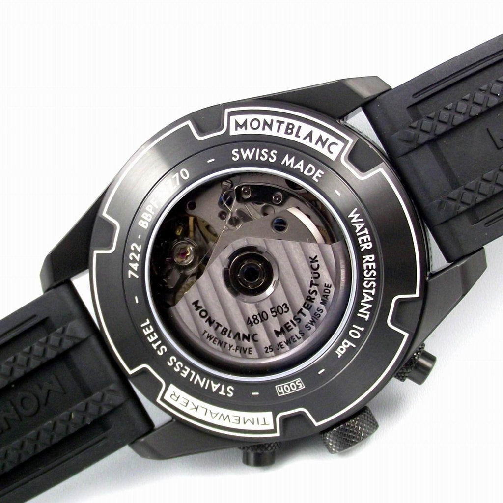 Montblanc orologio Timewalker Chronograph UTC automatico acciaio finitura PVD nero 116101