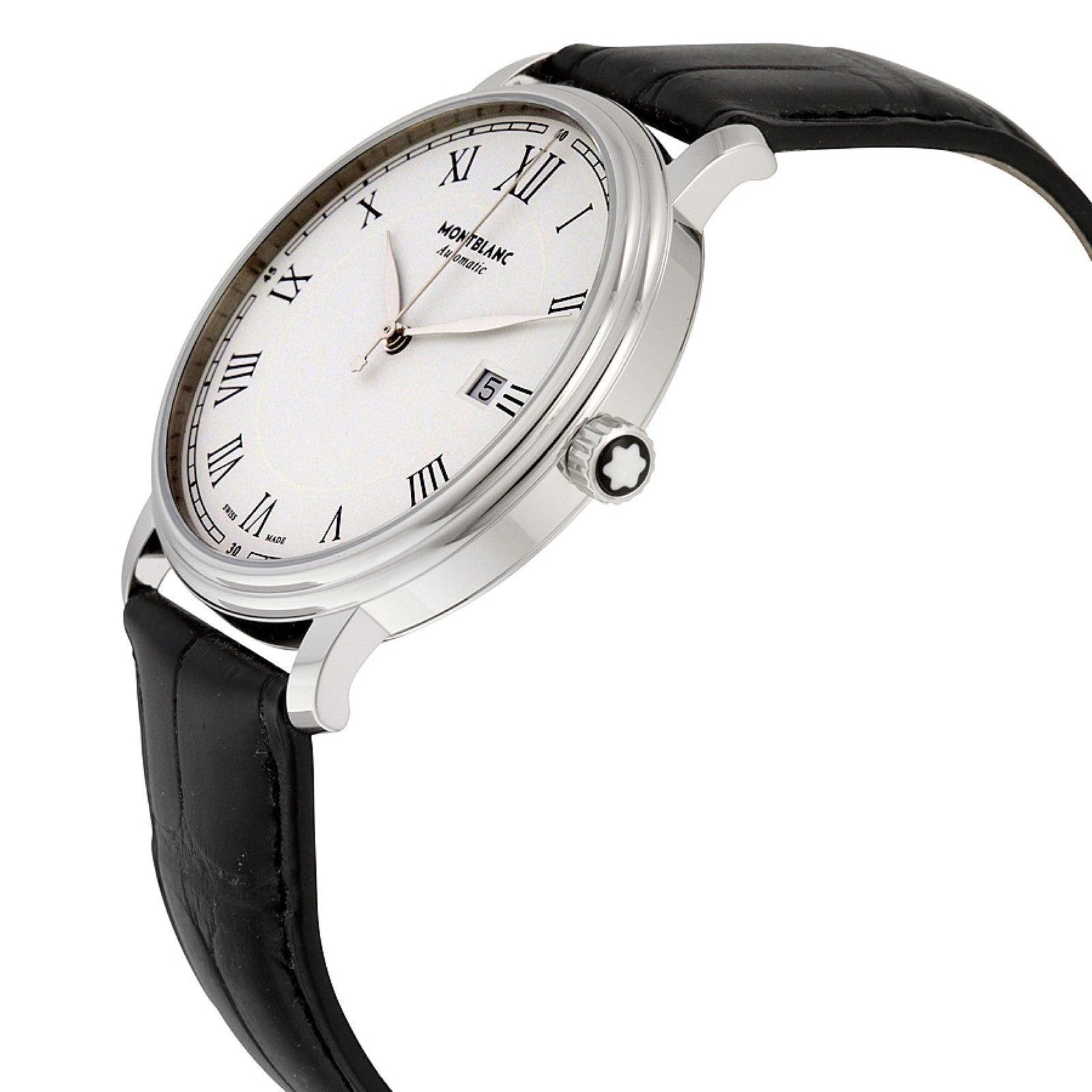 Montblanc orologio Tradition Date Automatic 40mm bianco automatico acciaio 112609