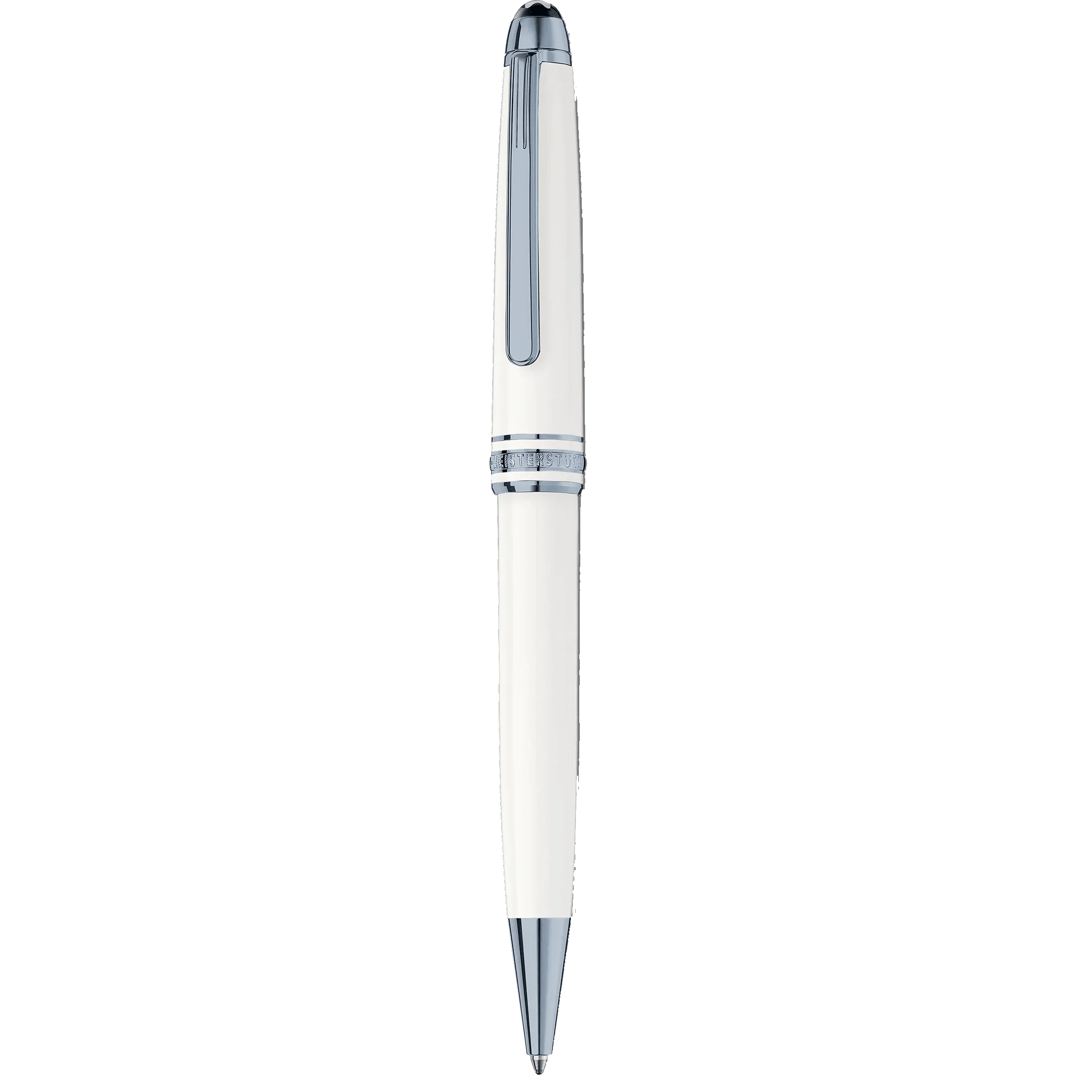 Montblanc penna a sfera Meisterstück Glacier Classique bianca finiture PVD blu 129401