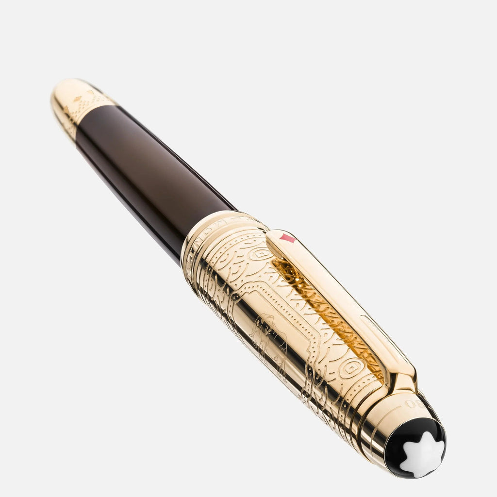 Montblanc penna stilografica Doué Classique Meisterstück Around the World in 80 Days punta M 128471