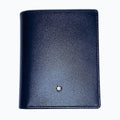 Montblanc porta biglietti da visita Meisterstück con scomparto banconote navy blue 126226