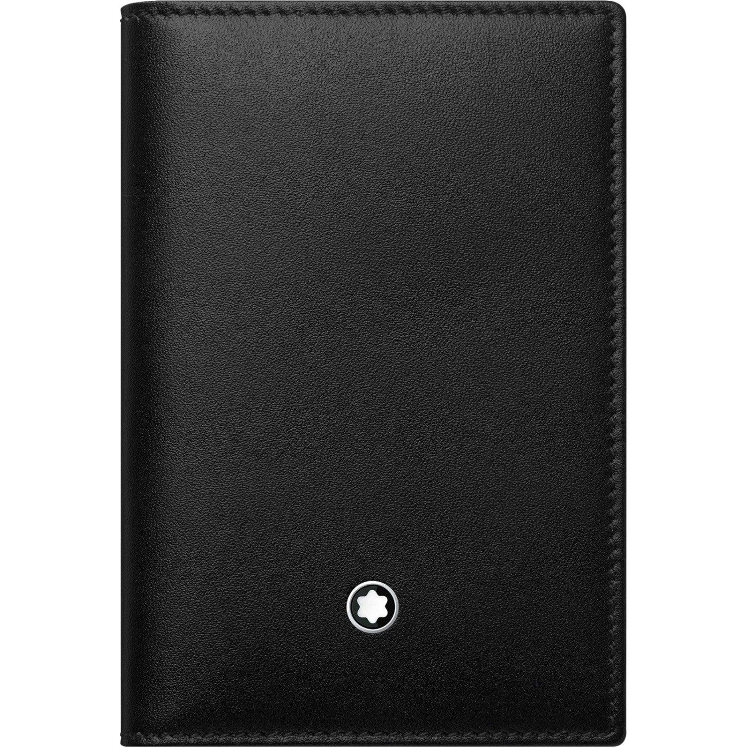 Montblanc porta biglietti da visita Meisterstuck nero azzurro 118305