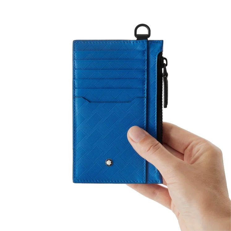 Montblanc porta carte a 8 scomparti tasca con cerniera Extreme 3.0 Atlantic Blue 130240