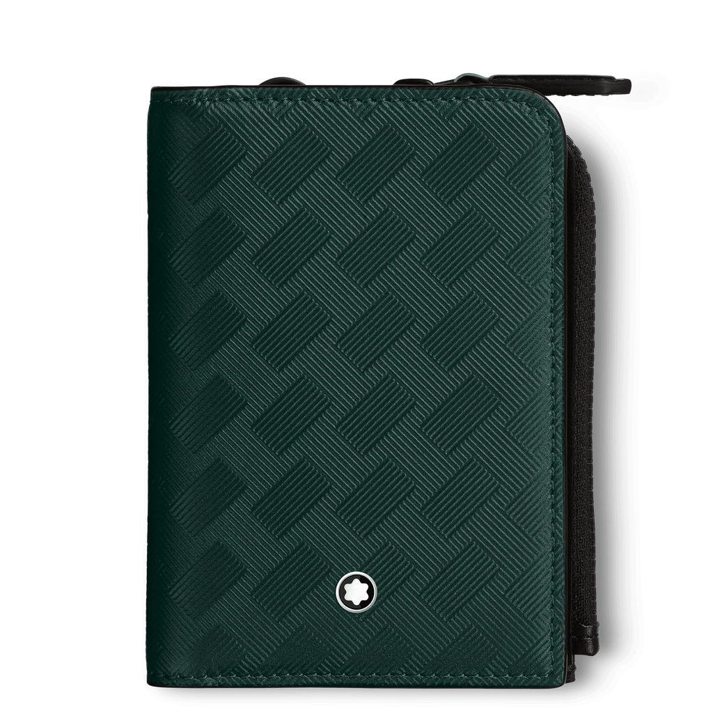 Montblanc porta carte di credito 3 scomparti con cerniera Montblanc Extreme 3.0 verde 130461