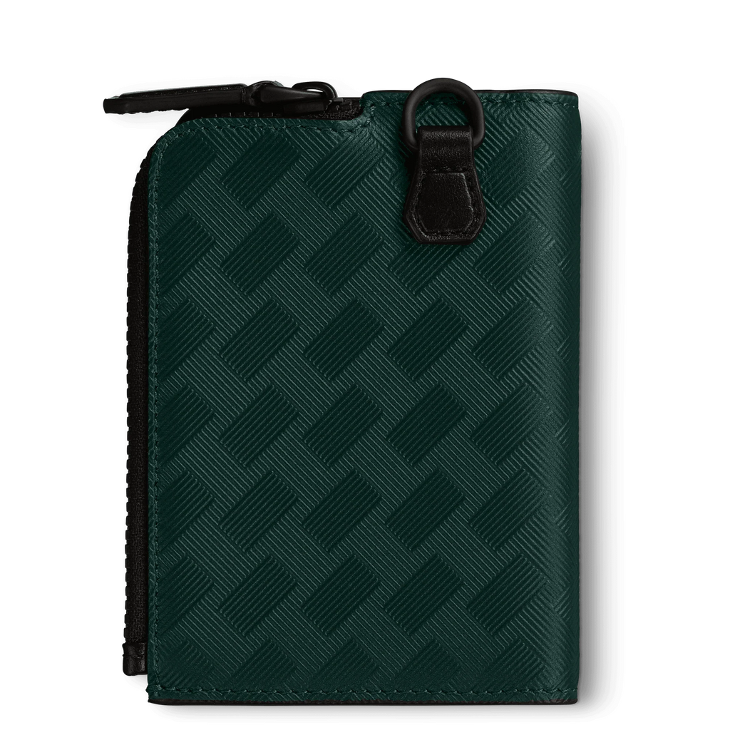 Montblanc porta carte di credito 3 scomparti con cerniera Montblanc Extreme 3.0 verde 130461