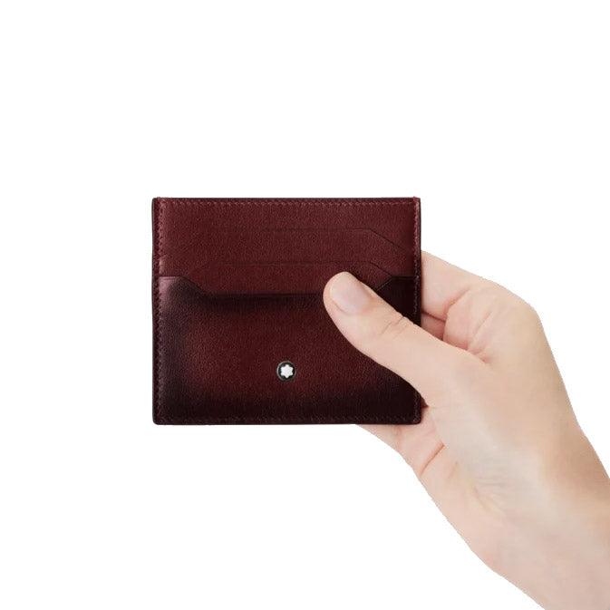 Montblanc porta carte di credito 6 scomparti Meisterstück bordeaux 131685