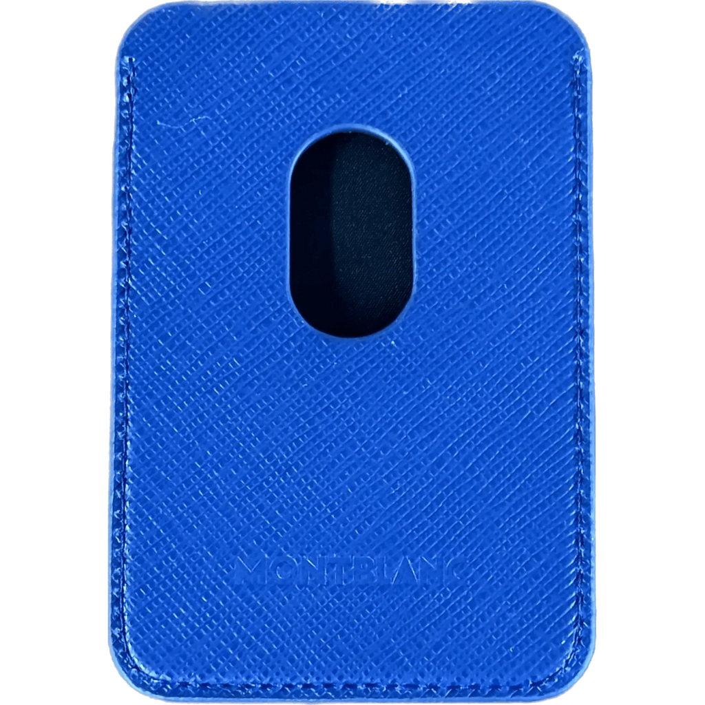 Montblanc portacarte 2 scomparti per iPhone con Apple MagSafe Sartorial blu 130815