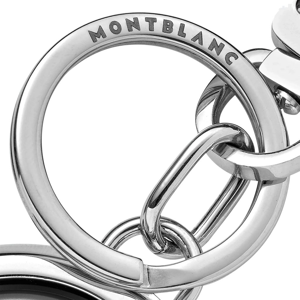 Montblanc portachiavi con emblema girevole Meisterstück grigio scuro 128747