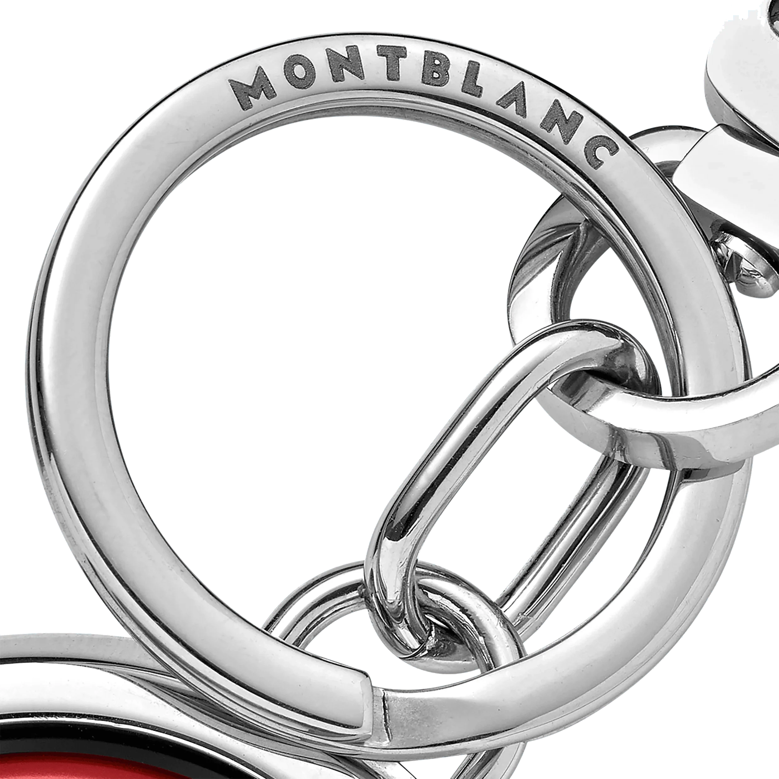 Montblanc portachiavi con emblema girevole Meisterstück rosso 128746