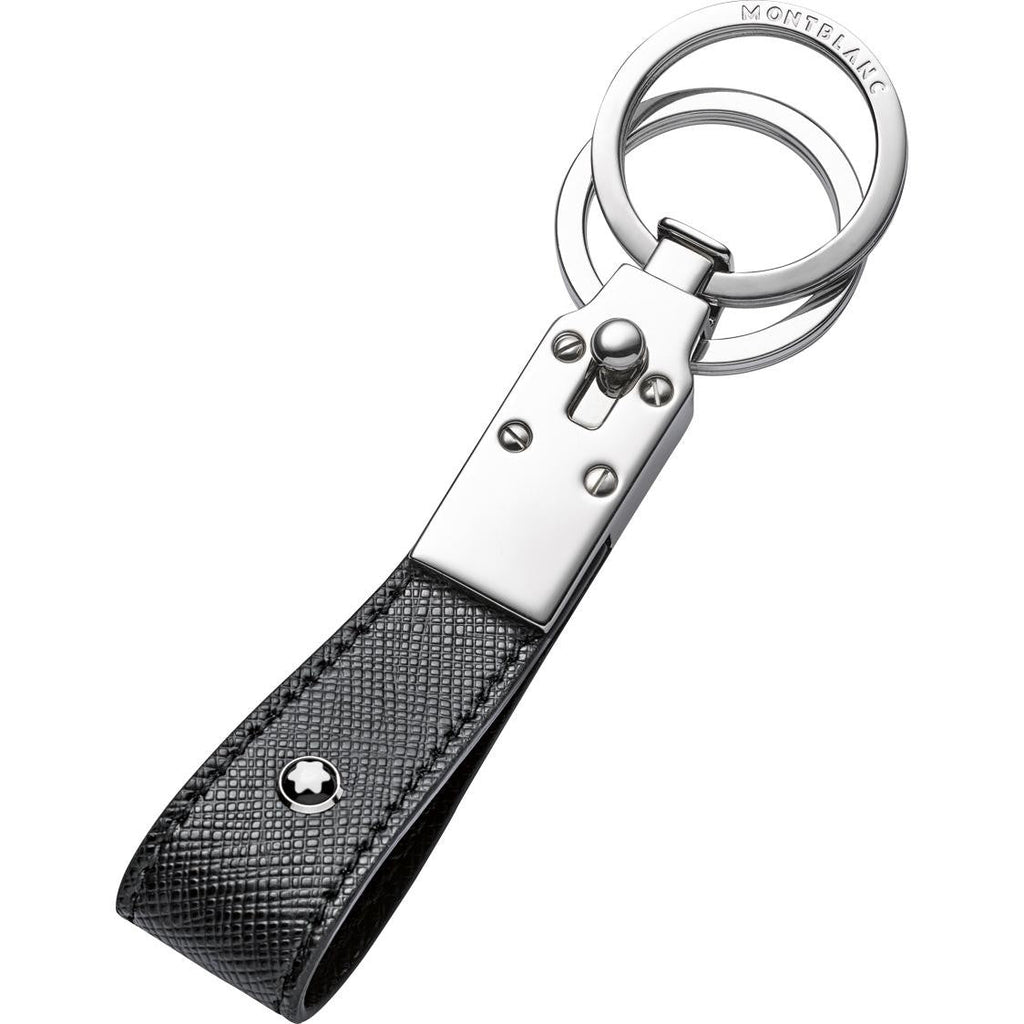 Montblanc portachiavi con passante e 2 anelli Sartorial nero 114627