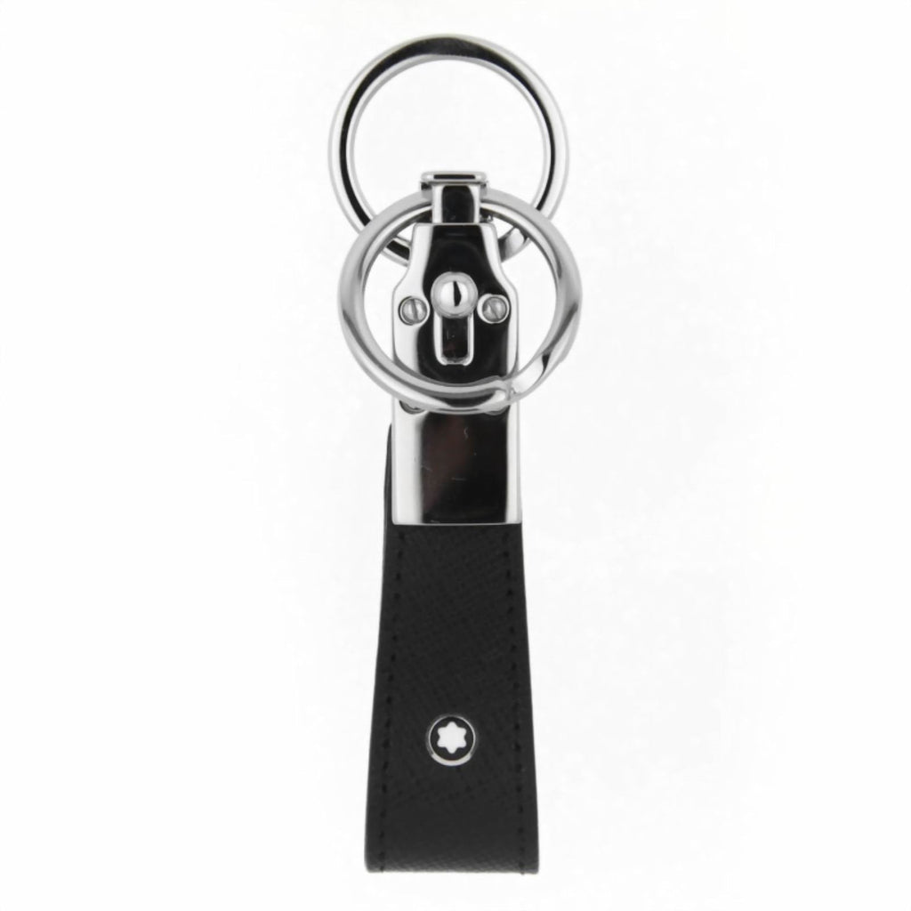 Montblanc portachiavi con passante e 2 anelli Sartorial nero 114627