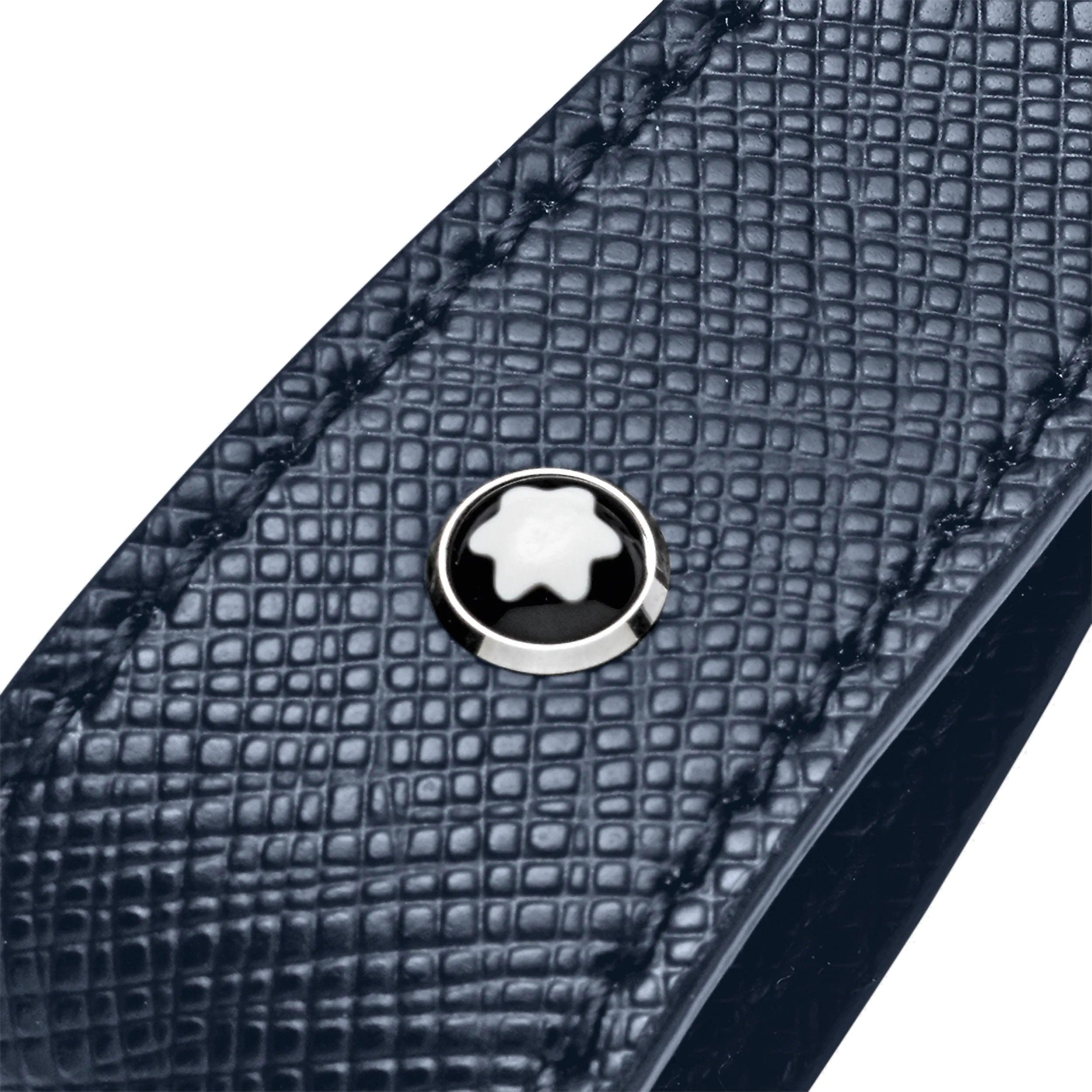 Montblanc portachiavi con passante Montblanc Sartorial blu 128599