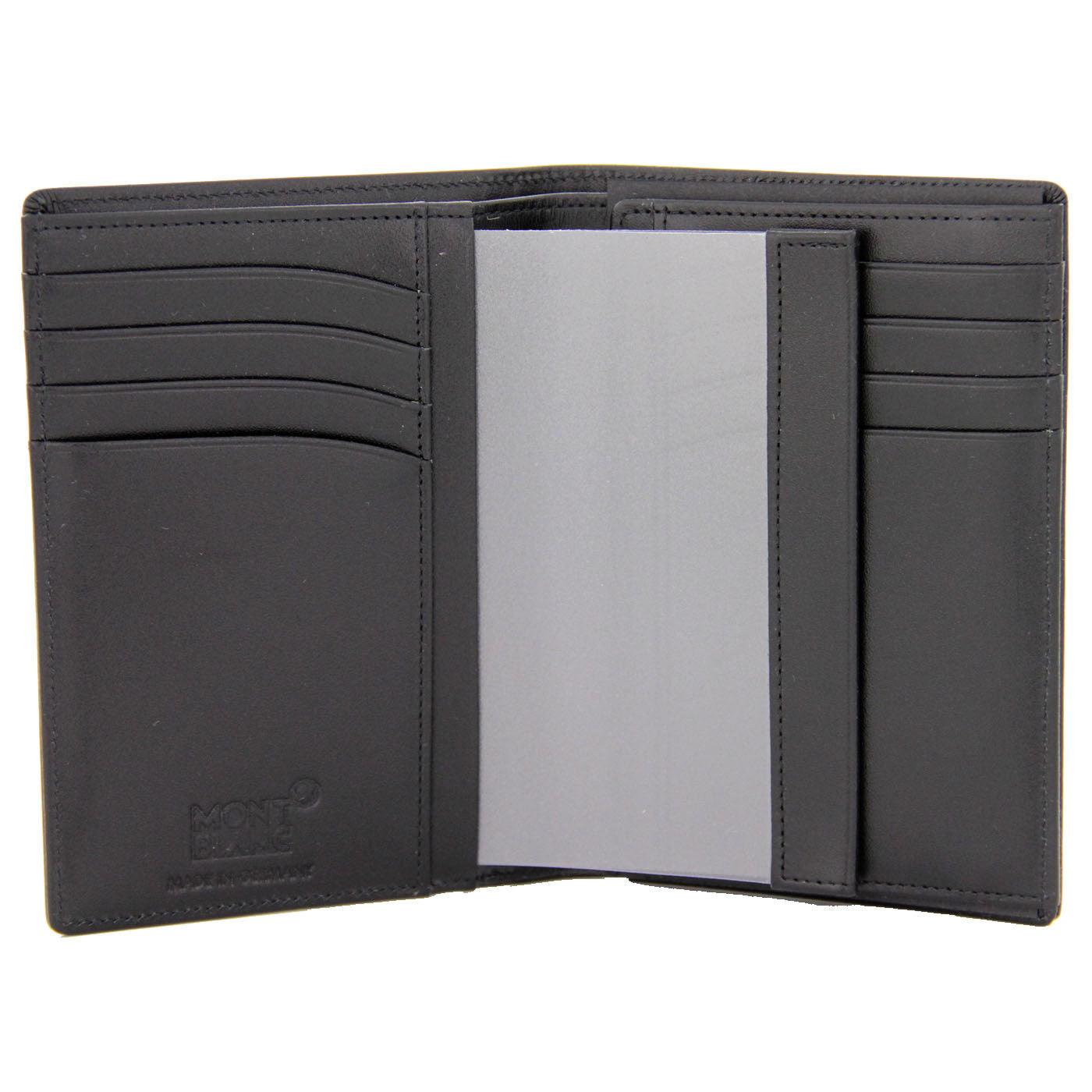 Montblanc portafoglio 11 scomparti con porta documento di identità Meisterstück nero 35799