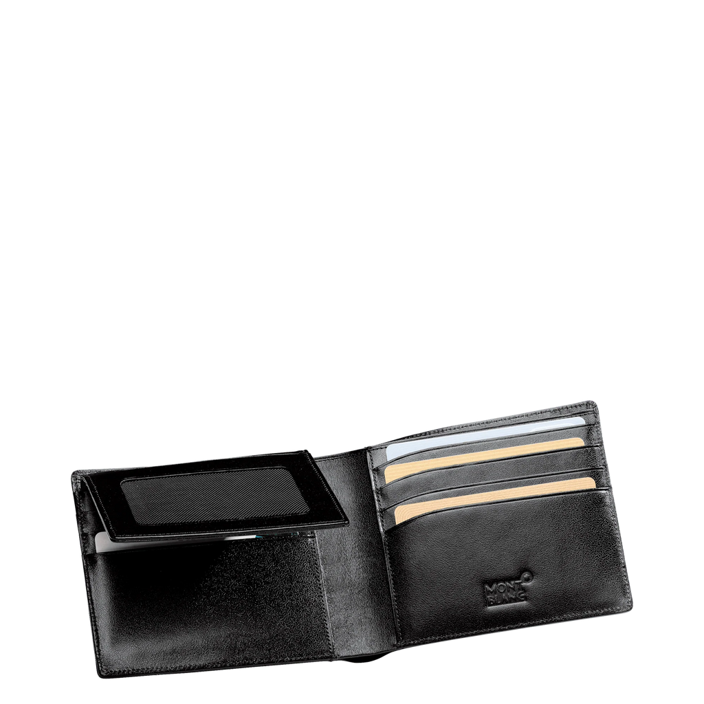 Montblanc portafoglio 11 scomparti con tasca trasparente Meisterstück nero 130071