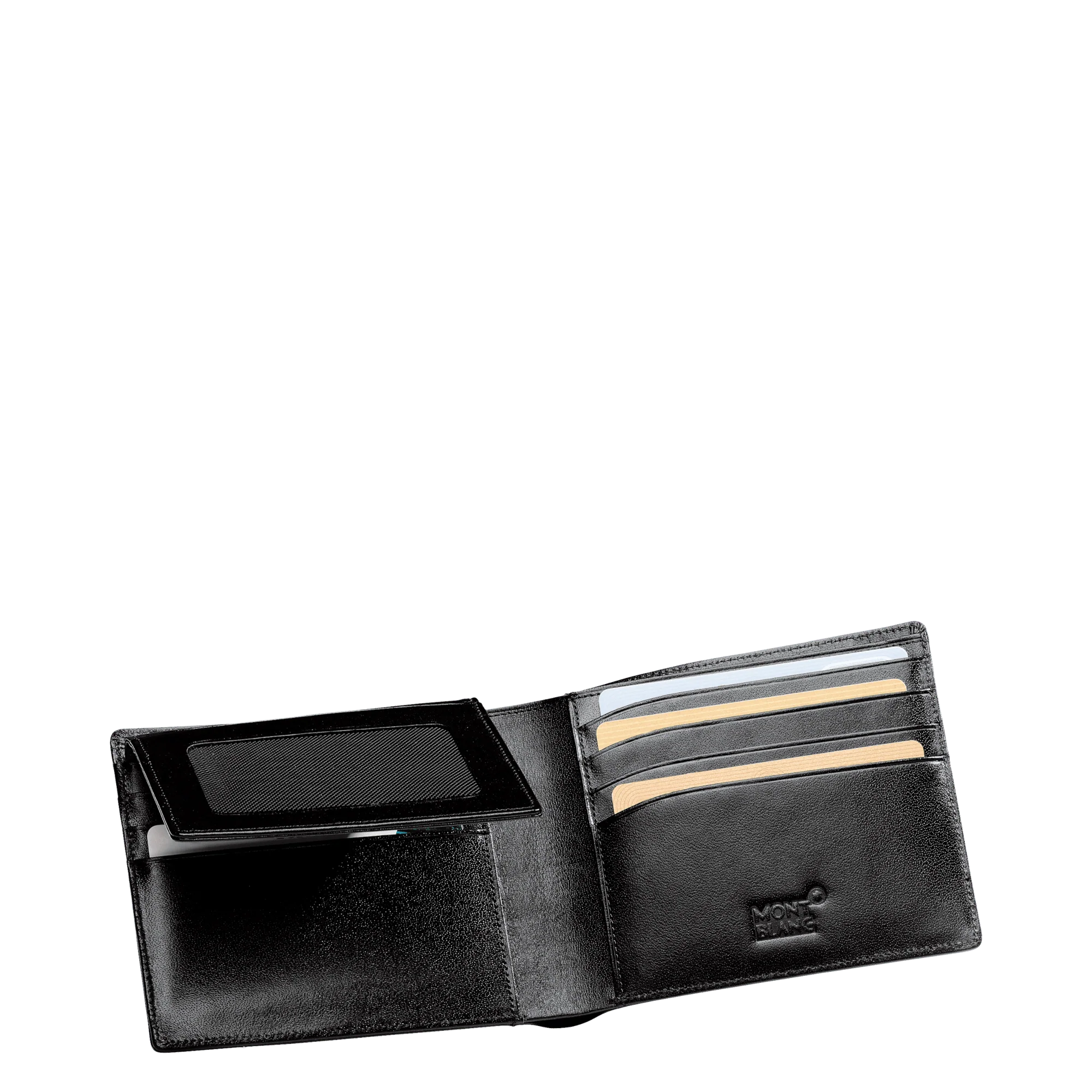 Montblanc portafoglio 11 scomparti con tasca trasparente Meisterstück nero 130071