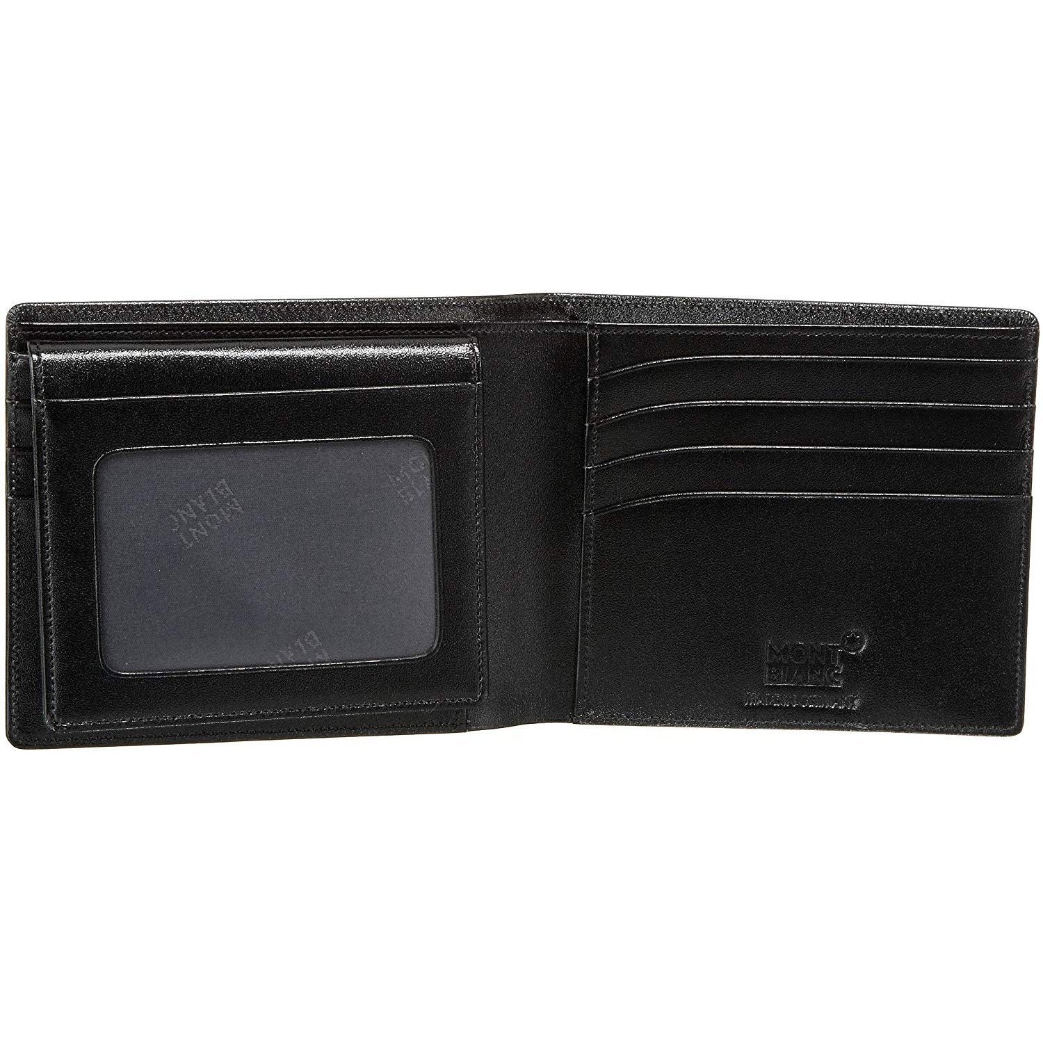 Montblanc portafoglio 11 scomparti con tasca trasparente Meisterstück nero 7162