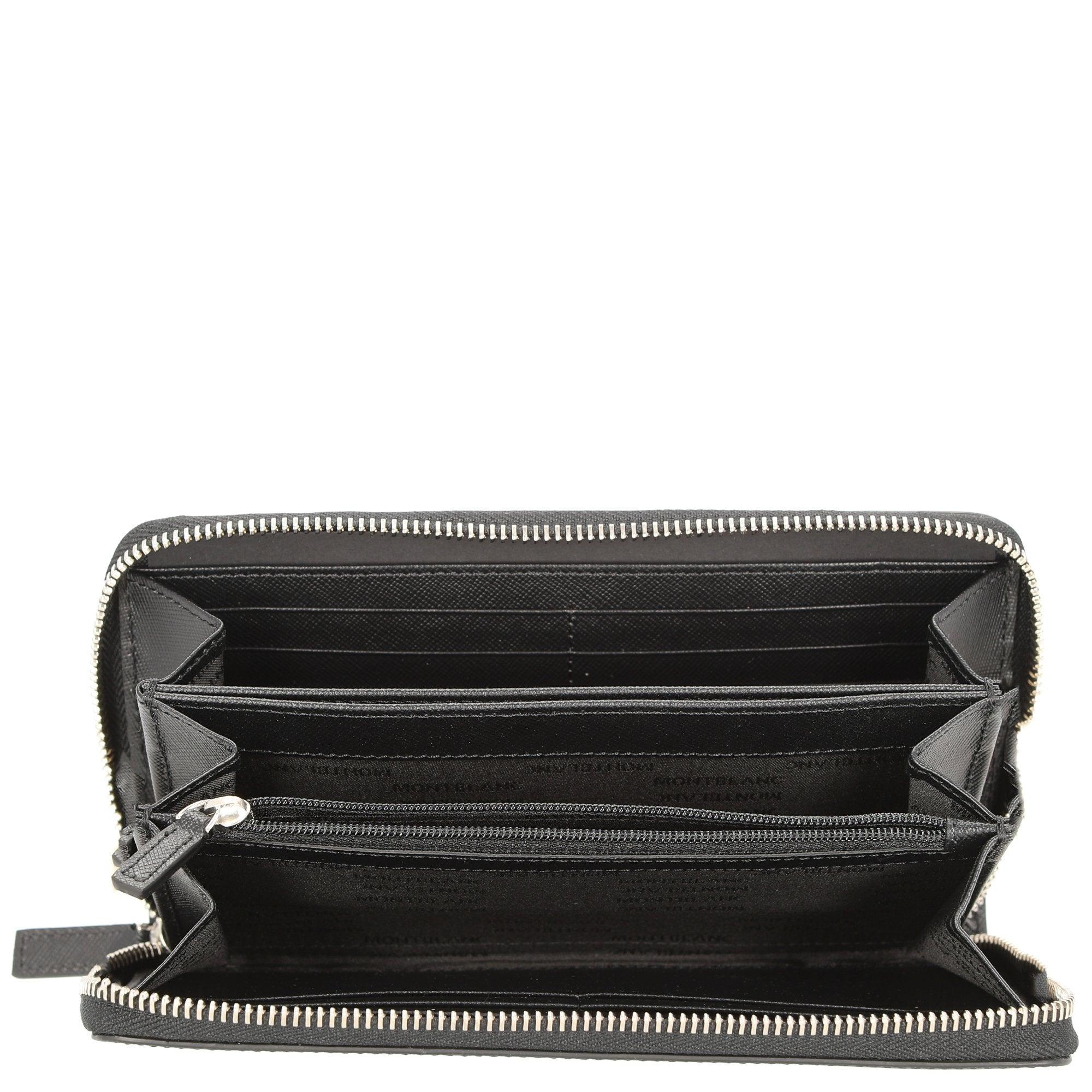 Montblanc portafoglio 12 scomparti con cerniera Sartorial nero 124190