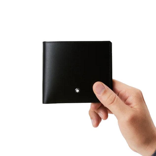 Montblanc portafoglio 4 scomparti con portamonete Meisterstück nero 7164