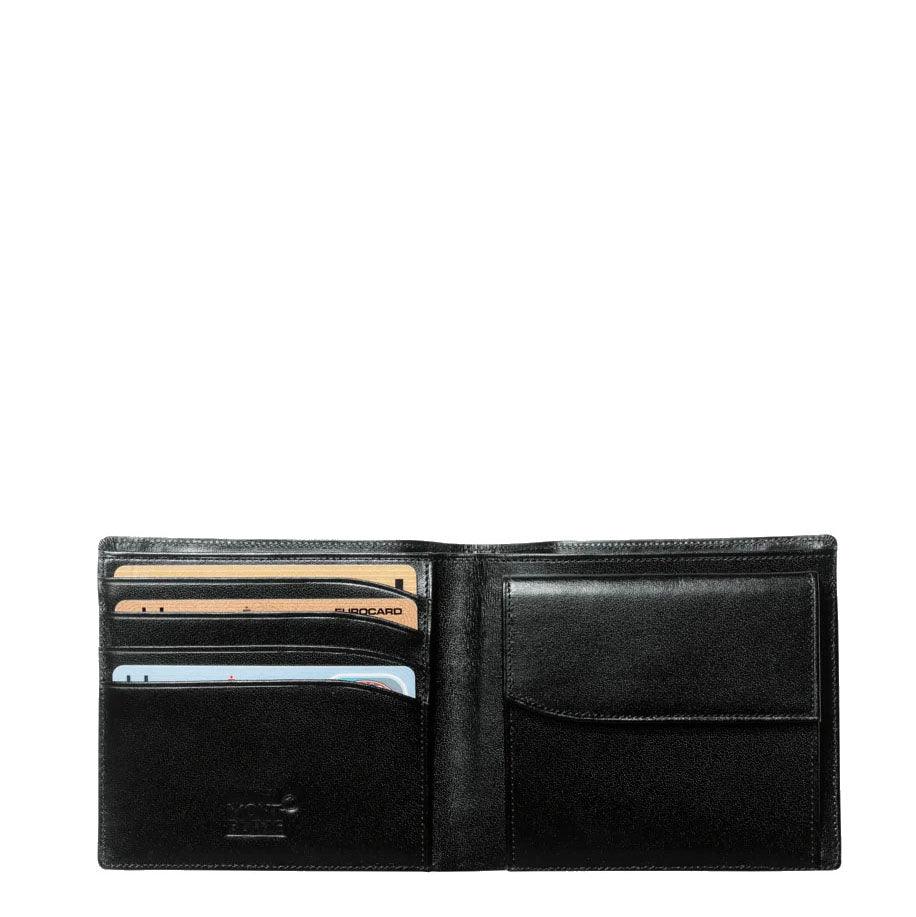 Montblanc portafoglio 4 scomparti con portamonete Meisterstück nero 7164